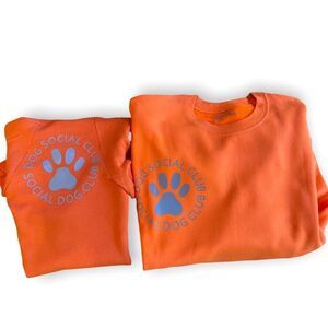 NWT Wool + Pepper Co. Dog Social Club Matching Human & Dog Unisex Crewneck